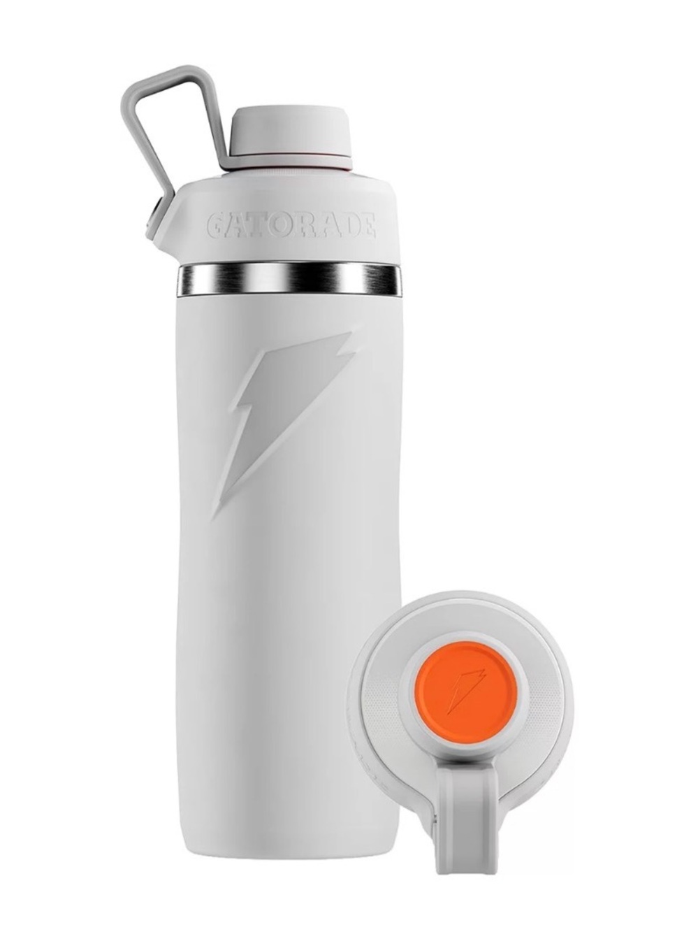 NWT Gatorade 32 oz Stainless Steel White Water Bottle Leak Proof Dishwasher Safe